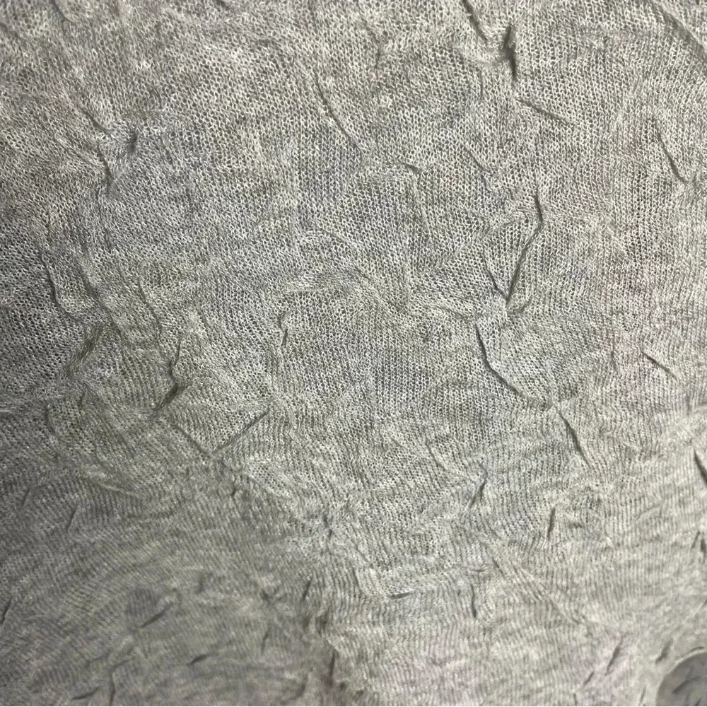 Eileen Fisher Pressed Viscose Crinkle Gray Cardigan